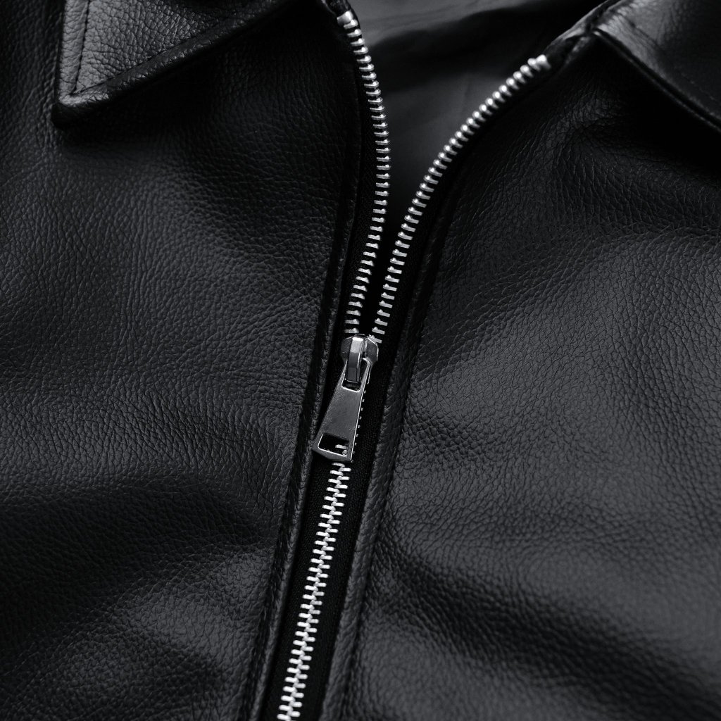 Áo khoác da nam đen PVC nhập khẩu cao cấp lót dù dày dặn, LADOS - 2096