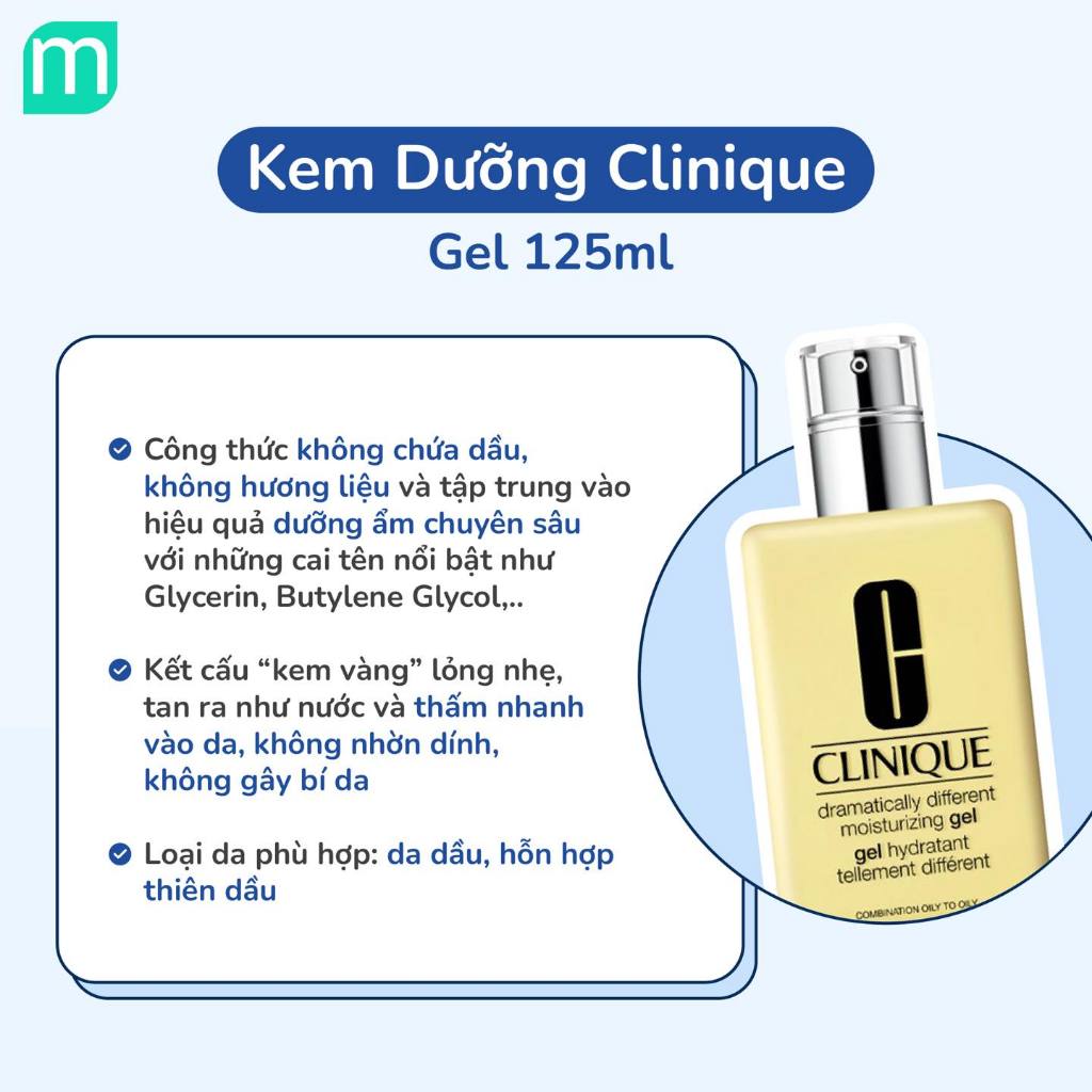 Kem dưỡng ẩm Clinique Dramatically Different Moisturizing Gel/Lotion+ 125ml