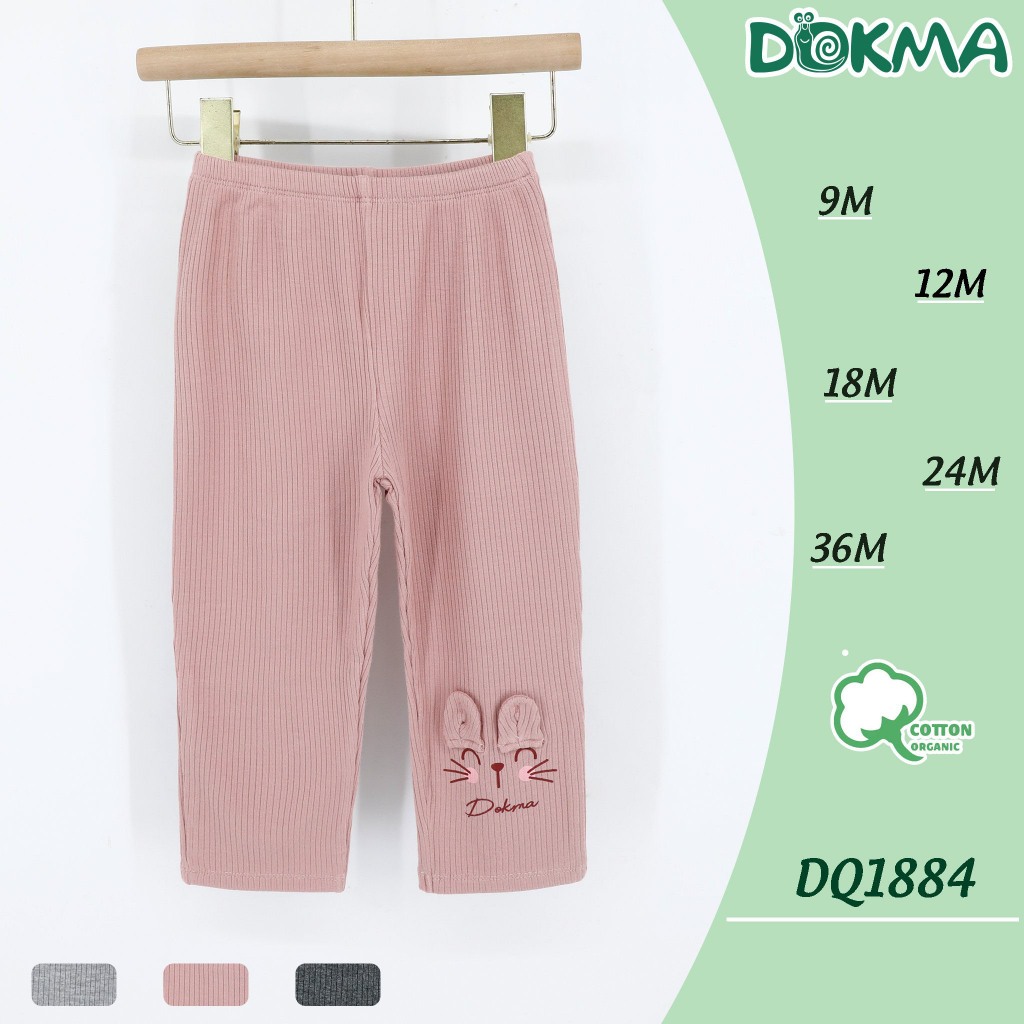 Dokma_ Quần legging len chất dày dặn cho bé gái DQ1884 Size 9-36m