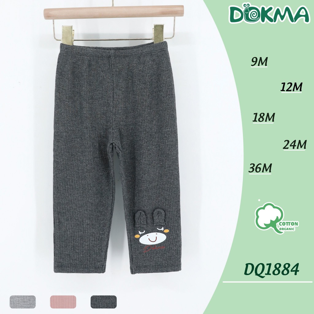 Dokma_ Quần legging len chất dày dặn cho bé gái DQ1884 Size 9-36m