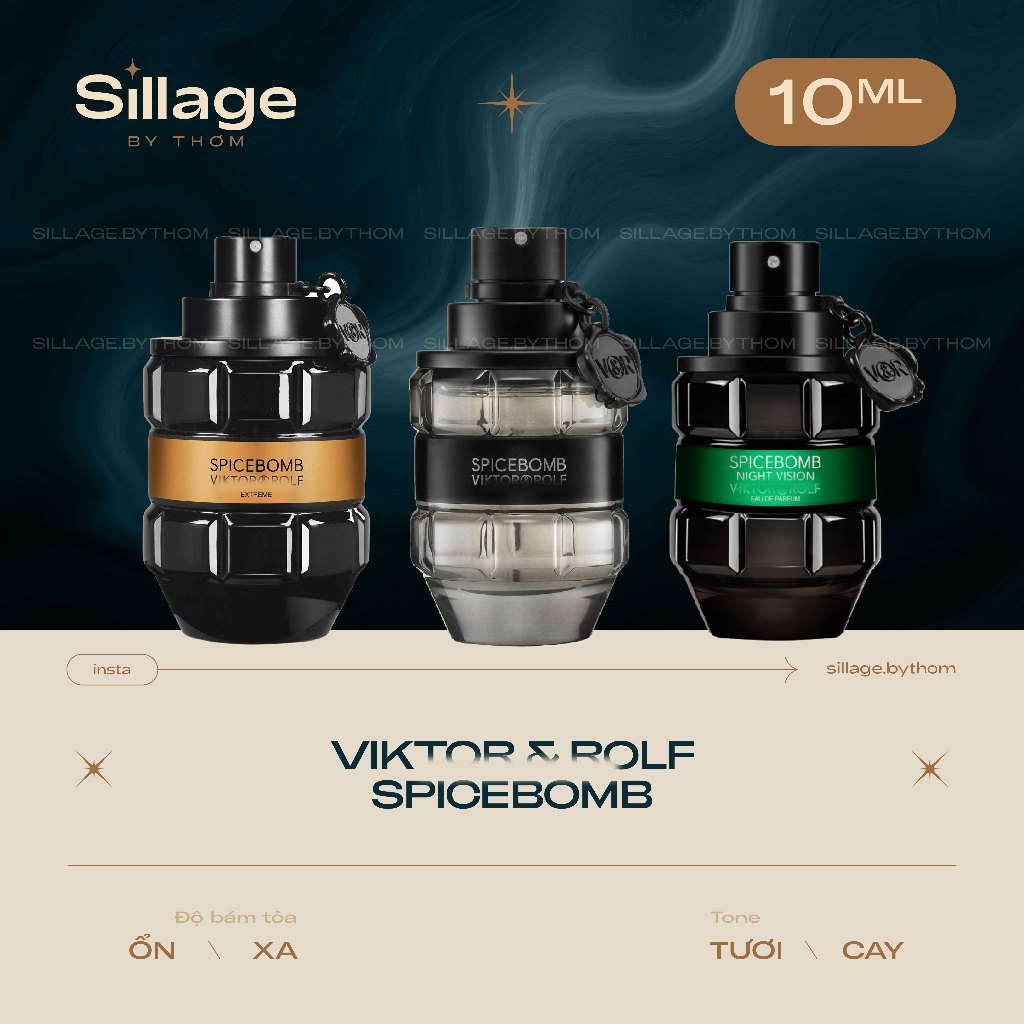 SPICEBOMB EDT | SPICEBOMB NIGHT VISION | SPICEBOMB EXTREME | Mẫu thử nước hoa nam