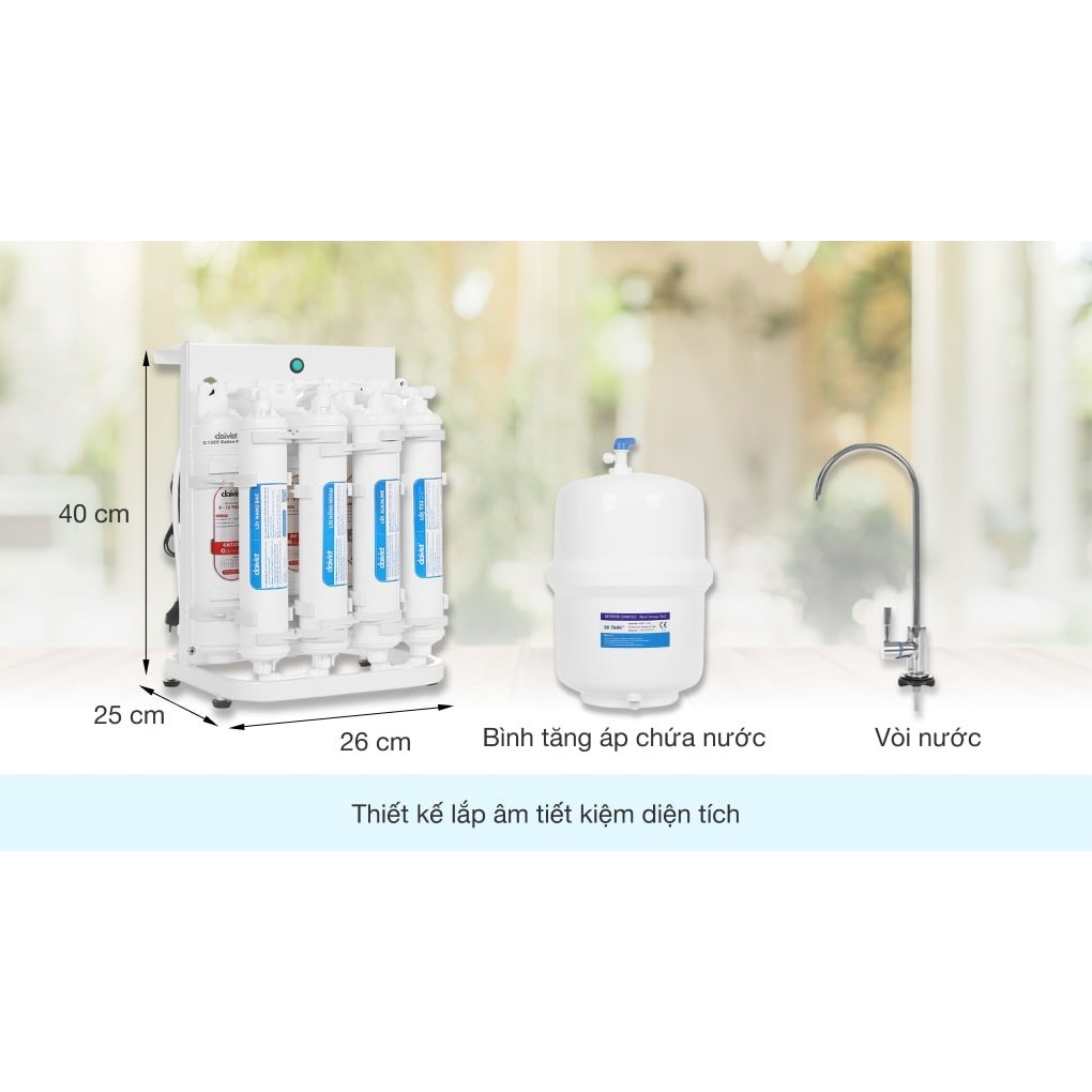 Máy lọc nước RO để gầm Đại Việt Takasa TAW-44009D, bảo hành 12 tháng