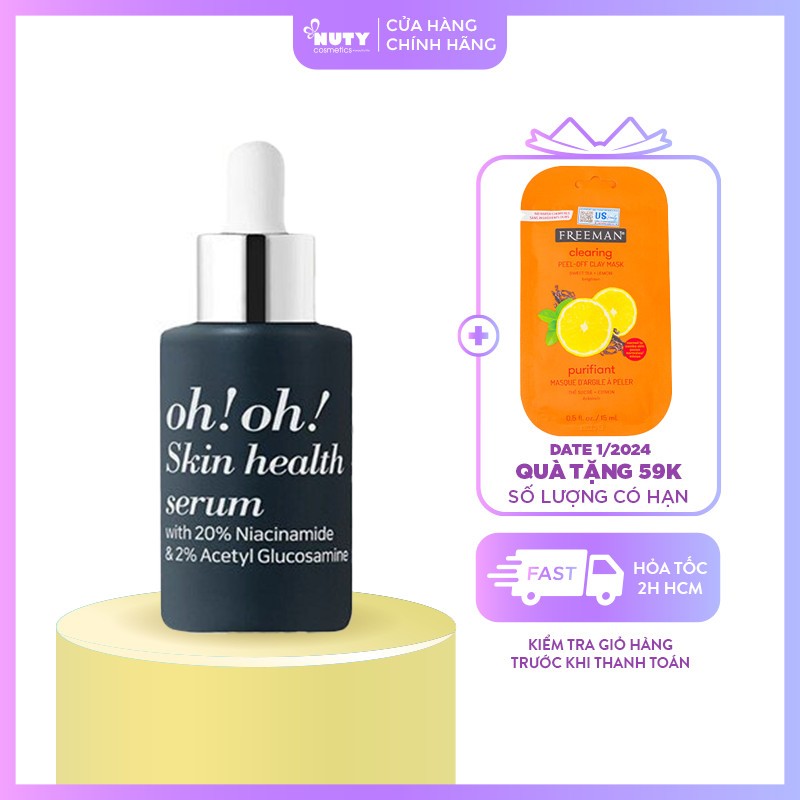 Serum Oh!Oh! Tinh Chất Dưỡng Sáng Da 20% Niacinamide & 2% Acetyl Glucosamine (10ml)