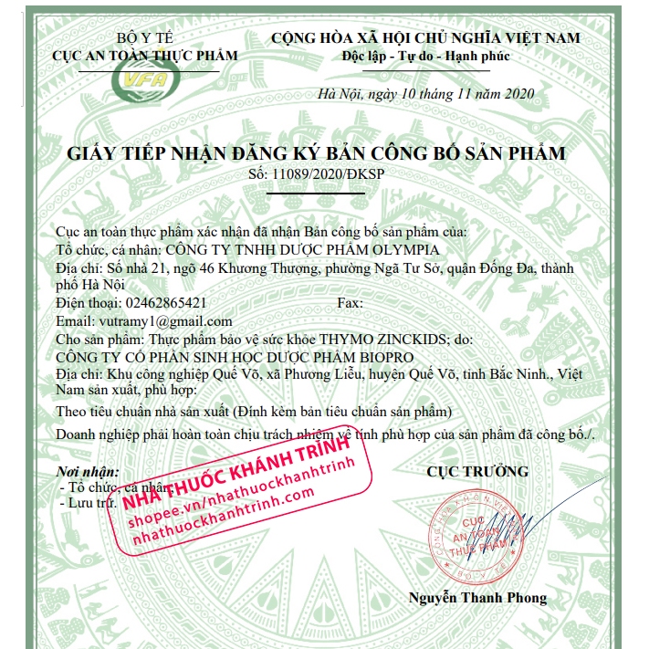 Siro Thymo Zinckids Biopro - tăng sức đề kháng cho trẻ em