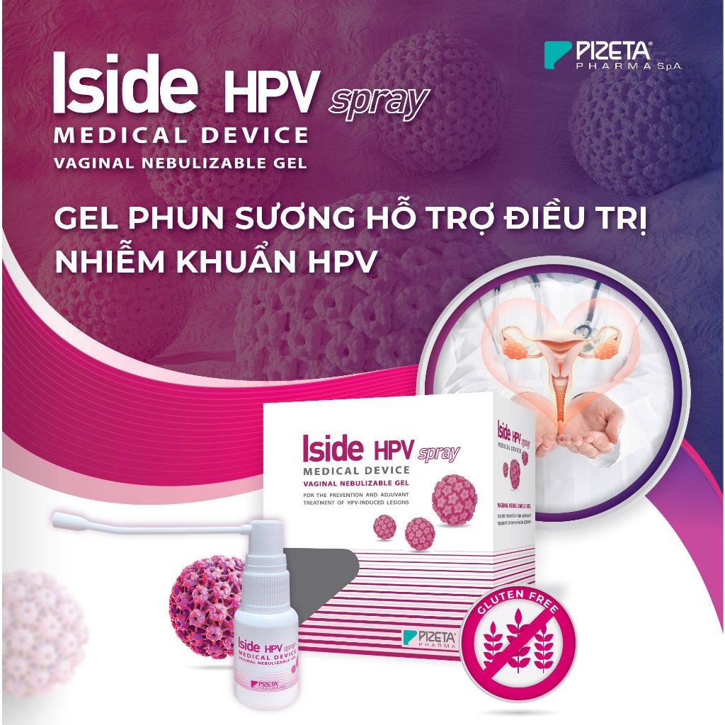 Gel Xịt Iside HPV - Hỗ Trợ Tăng Đào Thải HPV, Cân Bằng pH, Tăng Cường Miễn Dịch