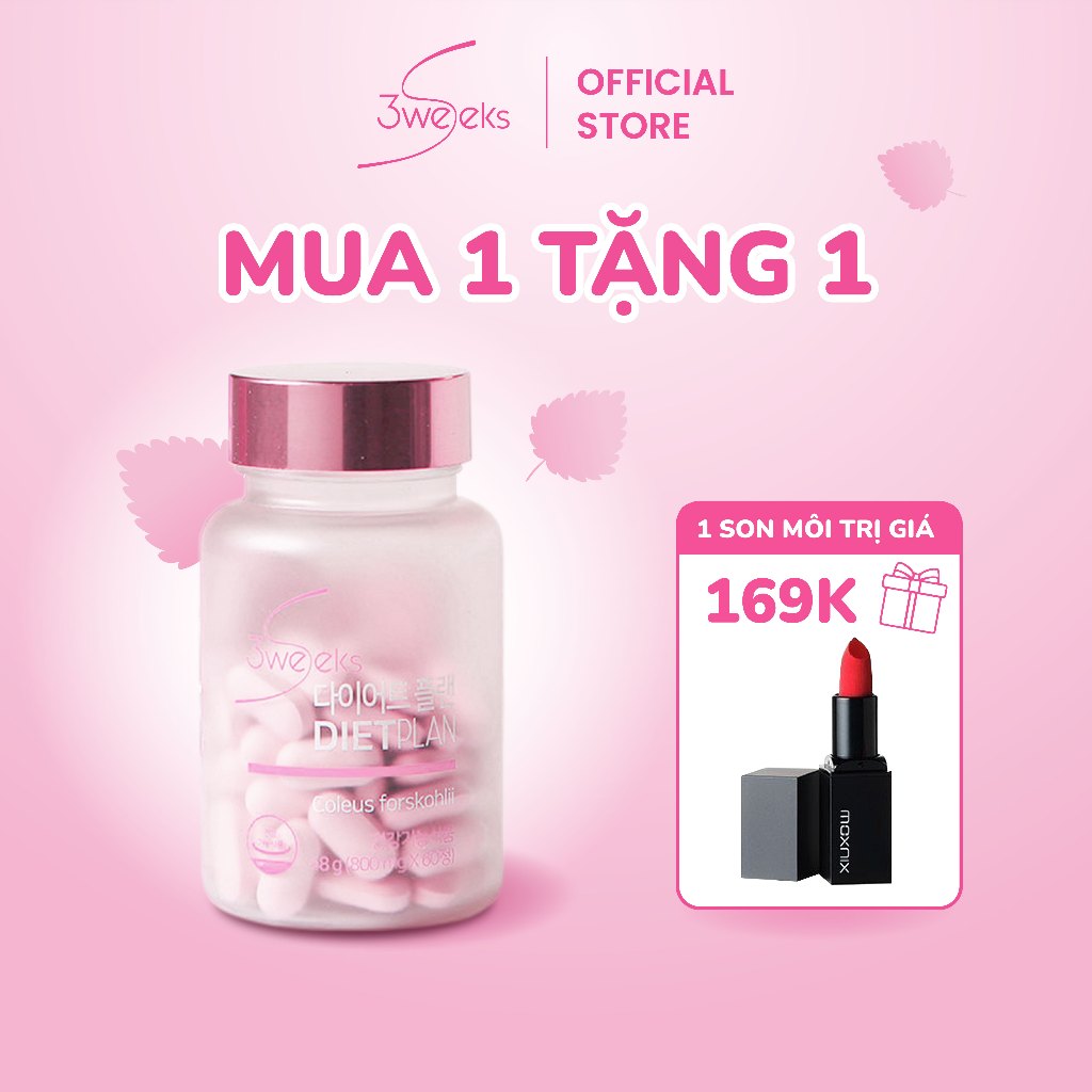 Giảm cân nhanh 3WEEKS DIETPLAN, viên uống giảm cân, duy trì vóc dáng hiệu quả Hàn Quốc