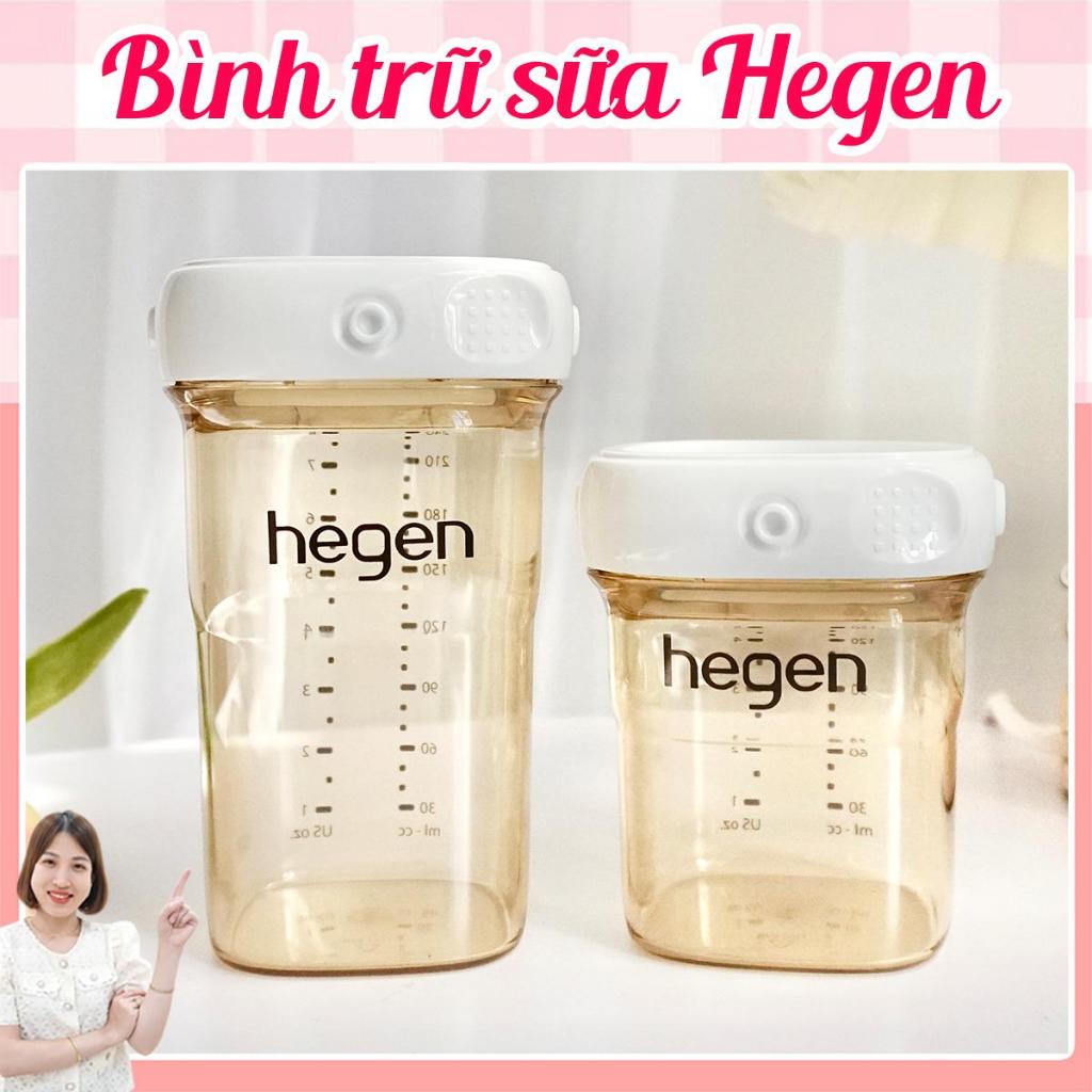 Bình trữ sữa và thức ăn Hegen 150ml - 240ml (nắp màu trắng)