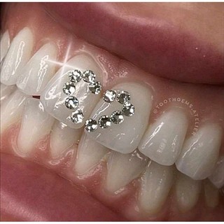 Combo đá đính răng 20 viên sáng đẹp không cần khoan răng tặng keo + bút