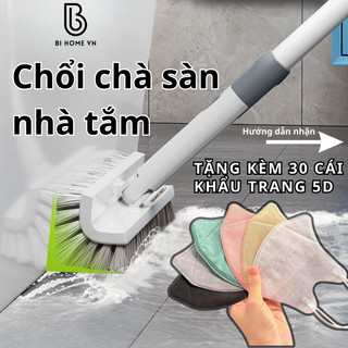 Chổi Chà Sàn Nhà Tắm Thông Minh Thiết Kế Đầu Chữ V Và Đầu Chổi Xoay 120 Độ Quét Nhà Siêu Sạch Mọi Góc Bẩn