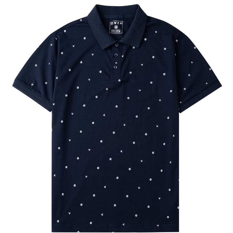 Áo polo nam Owen cao cấp màu navy chất vải cotton co giãn  thấm hút mồ hôi form slim nhẹ mặc vừa vặn năng động trẻ trung