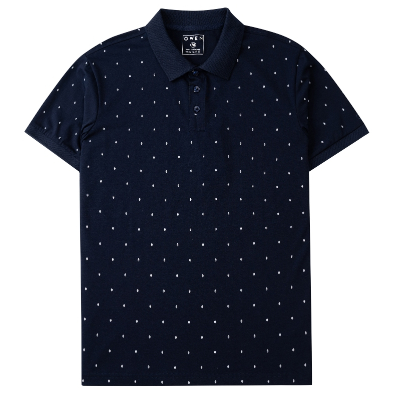Áo polo nam Owen cao cấp màu navy chất vải cotton co giãn  thấm hút mồ hôi form slim nhẹ mặc vừa vặn năng động trẻ trung