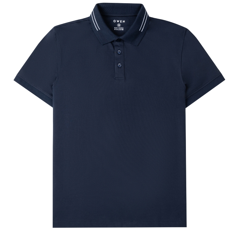 Áo polo nam Owen cao cấp màu navy chất vải cotton co giãn  thấm hút mồ hôi form slim nhẹ mặc vừa vặn năng động trẻ trung