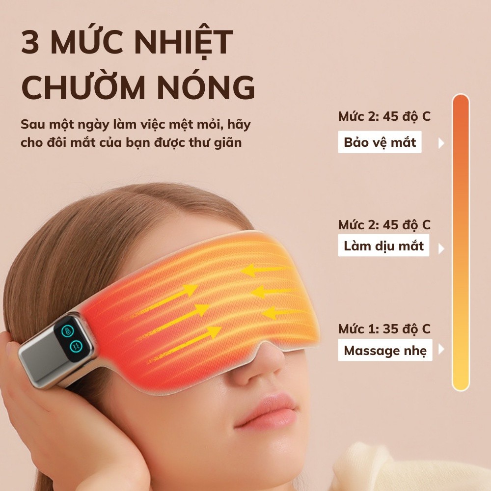 Máy massage mắt DELADEP mát xa xoa dịu chống mỏi mắt giảm quầng thâm khi tiếp xúc nhiều với máy tính điện thoại MSM01