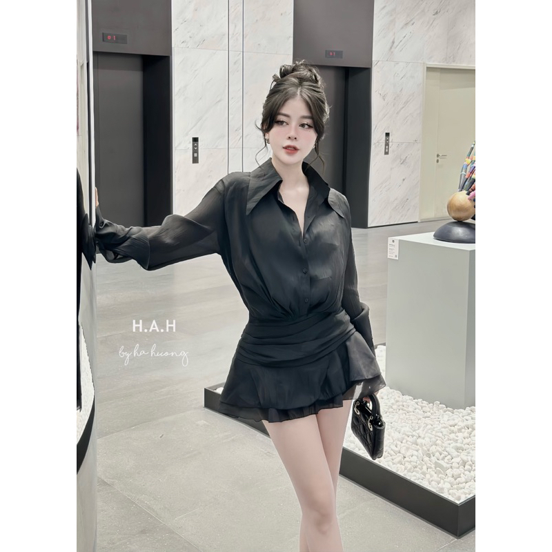 Jum tơ cổ sơmi tiểu thư đi ăn cưới đi chơi sang chảnh