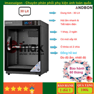 TỦ CHỐNG ẨM ANDBON AD-30S, 30 LÍT + QUÀ TẶNG