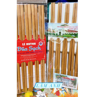 Combo 10 đôi đũa gỗ sao sạch không sơn chắc chắn