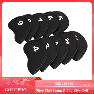 Bọc đầu gậy golf cover gậy sắt bằng vải tránh va đập trầy xước 10 chiếc