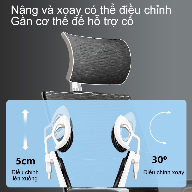 Ghế Xoay văn phòng Công Thái Học,tựa đầu,ngả lưng gật gù,bảo vệ cột sống | BigBuy360 - bigbuy360.vn