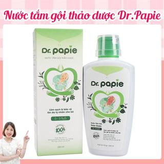 Nước tắm gội thảo dược Dr Papie cho bé từ 0 - 3 tuổi 230ml/ 500ml chính hãng