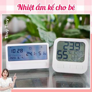 Nhiệt Ẩm Kế Điện Tử 5 IN 1 Cảm Ứng Đo Nhiệt Độ Và Độ Ẩm Phòng Ngủ Chính Xác Cho Bé
