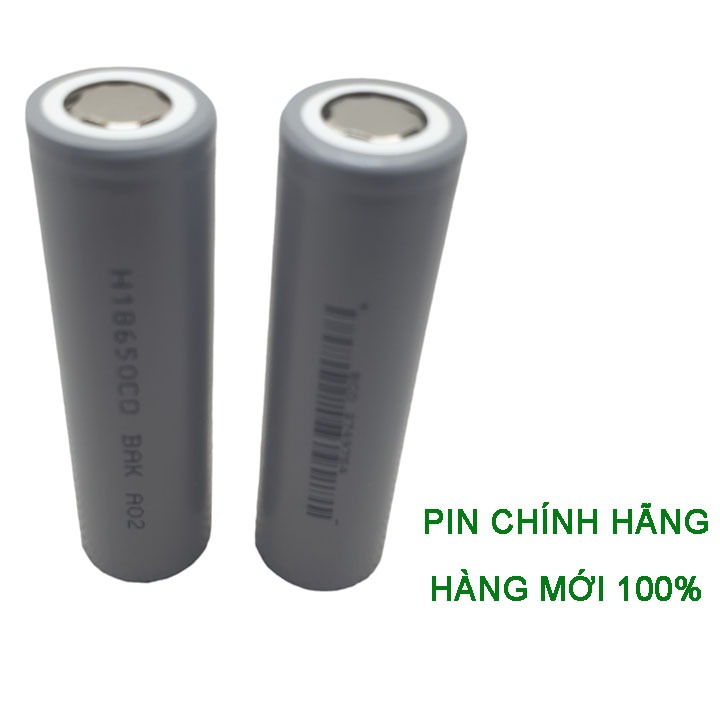 PIN chính hãng BAK N18650CQ 2500mah dòng xả liên tục 7A đầu bằng - Prism official