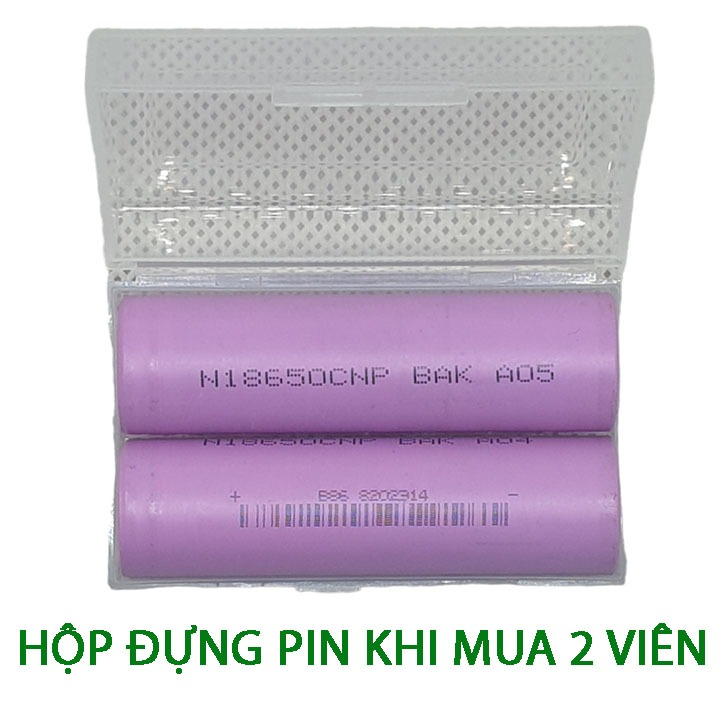 PIN chính hãng BAK N18650CNP 2500mah Xả cao 30A dòng xả liên tục 25A đầu bằng - Prism official