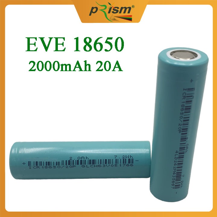 PIN chính hãng EVE xả cao 18650 20P 2000mah dòng xả liên tục 20A đầu bằng mới 100% - Prism official