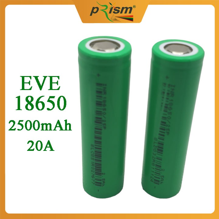 PIN chính hãng EVE xả cao 18650 25P 2500mah dòng xả liên tục 20A đầu bằng mới 100% - Prism official