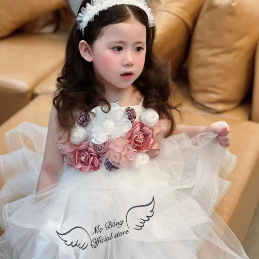 Váy Công Chúa Cho Bé Mẹ Bống Princess dress,Đầm Công Chúa Cho Bé Gái, Váy Hai Dây, Váy Giá Rẻ Cho Bé