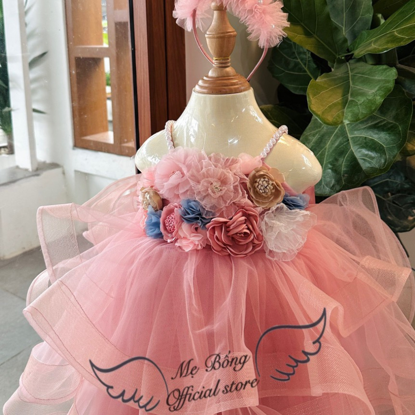 Váy Công Chúa Cho Bé Mẹ Bống Princess dress,Đầm Công Chúa Cho Bé Gái, Váy Hai Dây, Váy Giá Rẻ Cho Bé