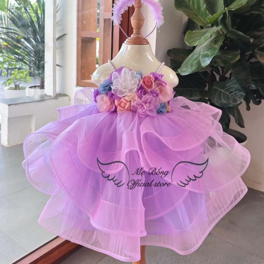 Váy Công Chúa Cho Bé Mẹ Bống Princess dress,Đầm Công Chúa Cho Bé Gái, Váy Hai Dây, Váy Giá Rẻ Cho Bé