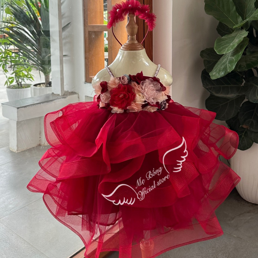 Váy Công Chúa Cho Bé Mẹ Bống Princess dress,Đầm Công Chúa Cho Bé Gái, Váy Hai Dây, Váy Giá Rẻ Cho Bé
