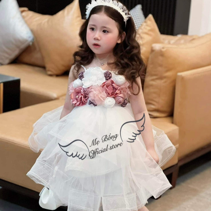 Váy Công Chúa Cho Bé Mẹ Bống Princess dress,Đầm Công Chúa Cho Bé Gái, Váy Hai Dây, Váy Giá Rẻ Cho Bé