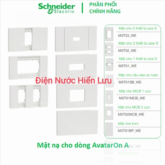 Mặt Nạ Ổ Cắm, Mặt Công Tắc Schneider Dòng AvataOn A - Bảo Hành Chính Hãng
