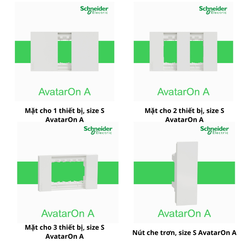 Mặt Nạ Ổ Cắm, Mặt Công Tắc Schneider Dòng AvataOn A - Bảo Hành Chính Hãng