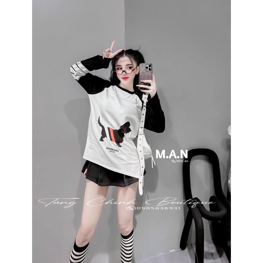 Set đồ nữ SET ÁO THOME TAY DÀI MIX CHÂN VÁY TUYẾT MƯA