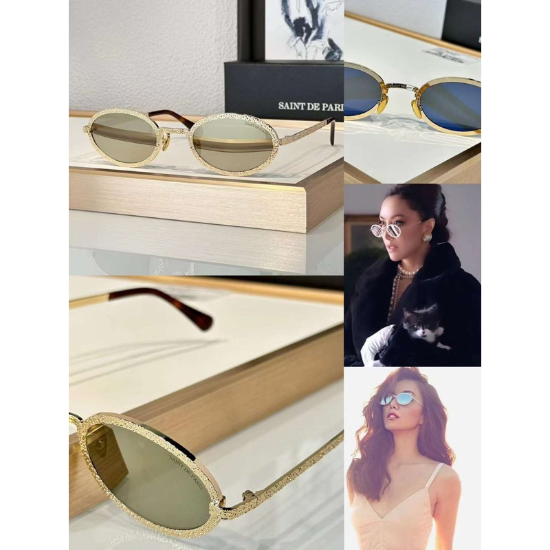 Kính SAINT DE PARIS GỌNG kim loai bạc 18k