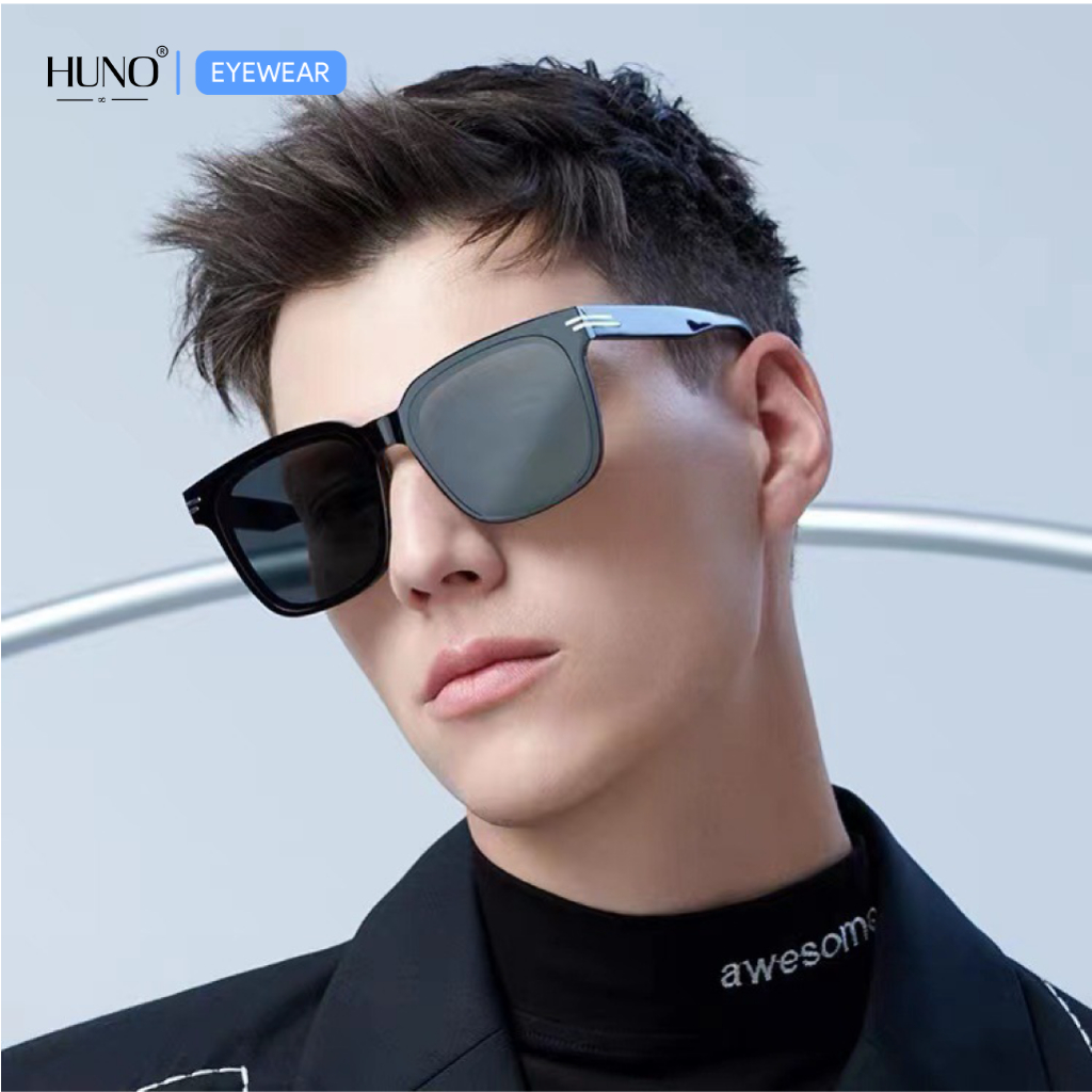 Kính mát TR90 chống tia UV cho nam nữ phong cách hàn quốc HUNO - KR108