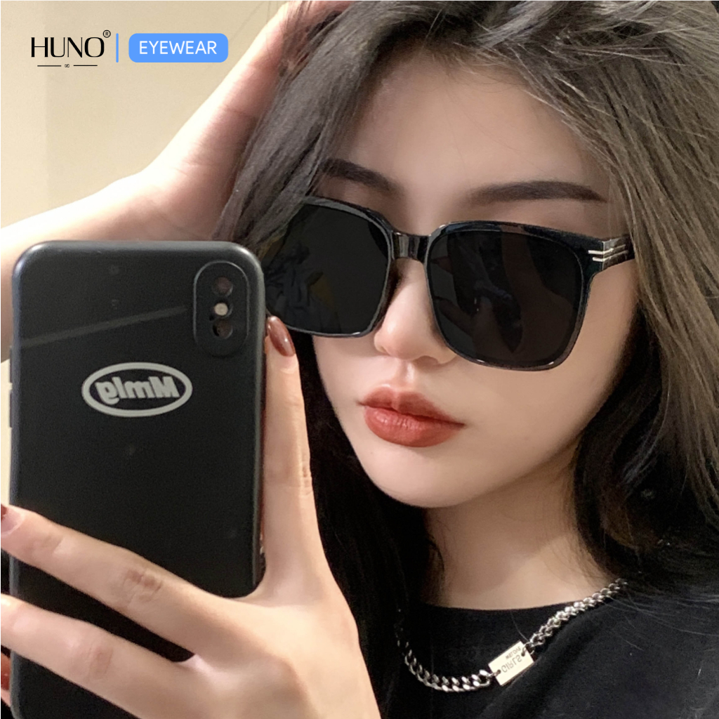 Kính mát TR90 chống tia UV cho nam nữ phong cách hàn quốc HUNO - KR108