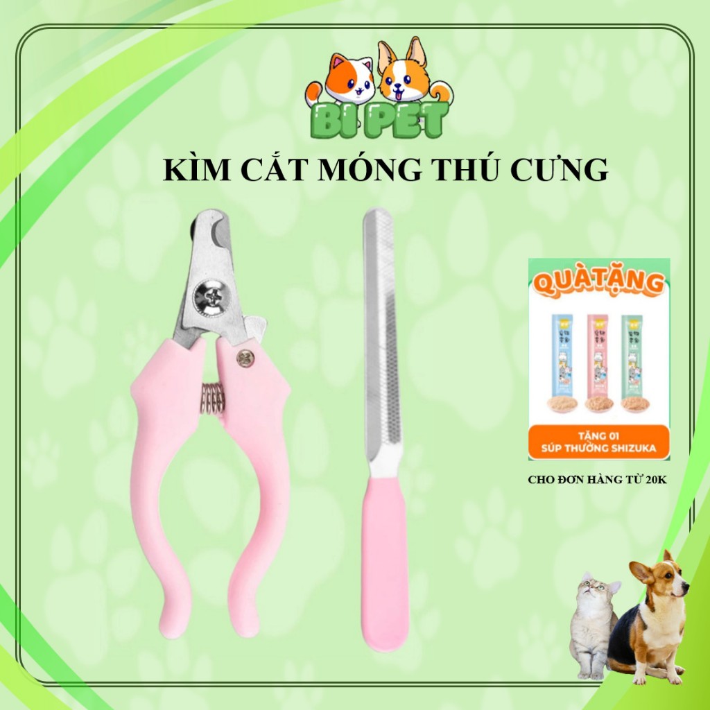 Kìm cắt móng kèm dũa cho thú cưng, kềm cắt móng nhỏ cho chó mèo- BI PET