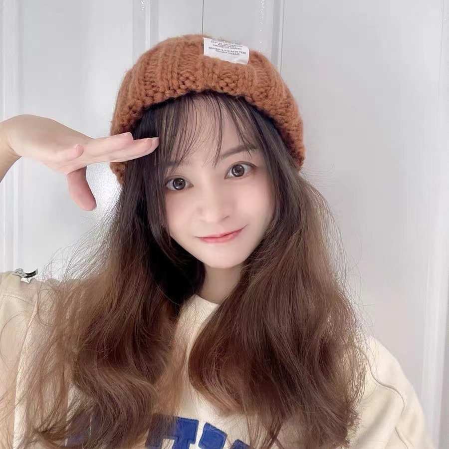 Nón len nam nữ Dày dặn Giữ ấm Trùm tai Mũ len nam nữ Chất dày dặn Che tai Ấm áp Thu Đông