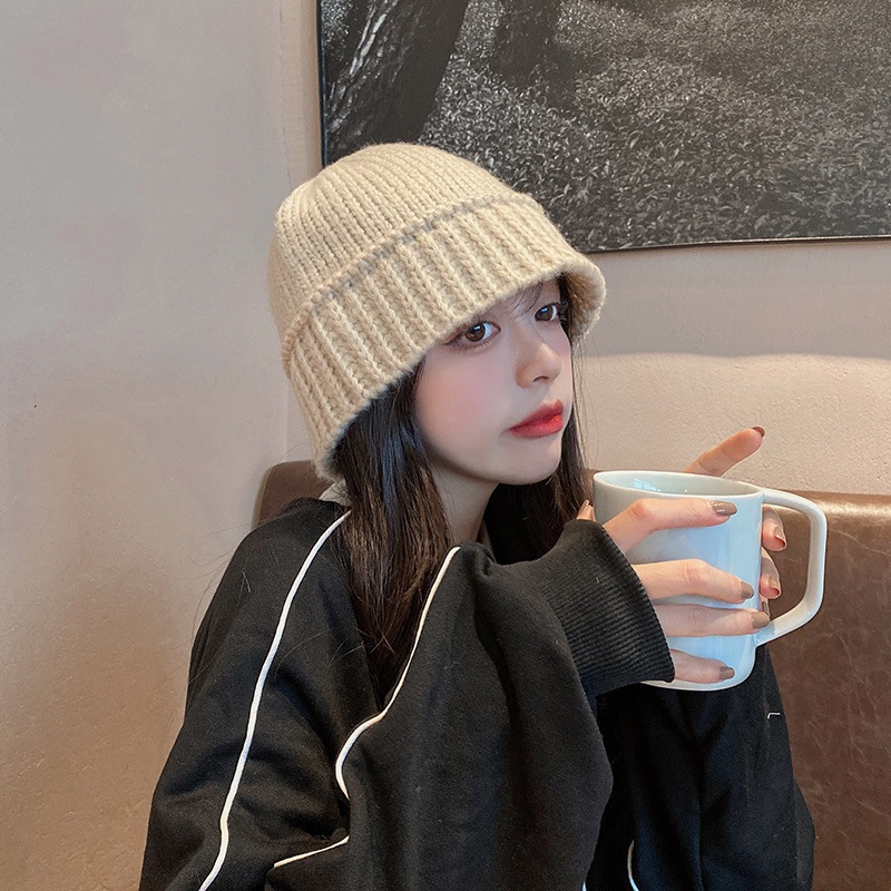 Nón len nam nữ Dày dặn Giữ ấm Trùm tai Mũ len nam nữ Chất dày dặn Che tai Ấm áp Thu Đông