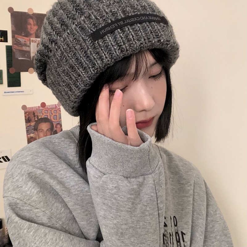 Nón len nam nữ Dày dặn Giữ ấm Trùm tai Mũ len nam nữ Chất dày dặn Che tai Ấm áp Thu Đông
