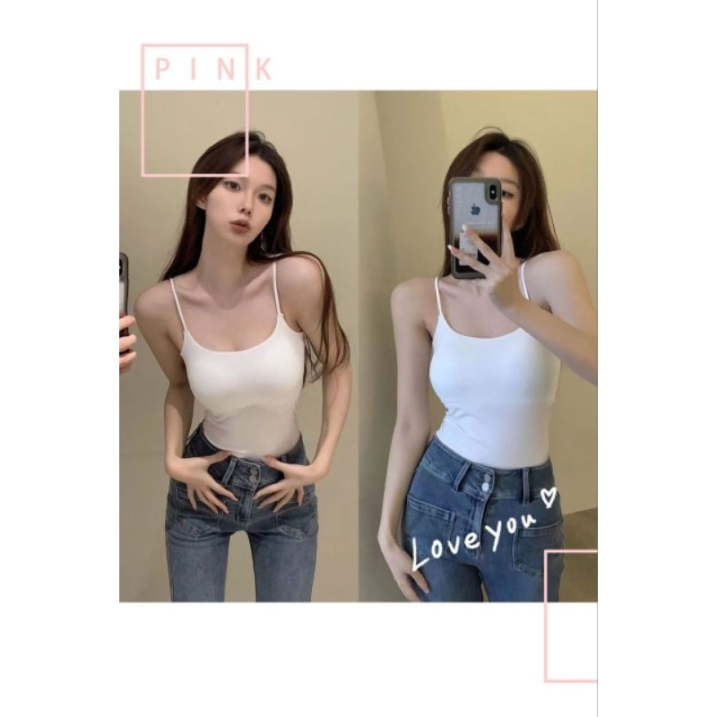 K22 Áo 2 Dây Hottrend, Đệm Bàn Tay Dày Đẹp, May Cố Định, Hàng Chuẩn QC Túi Zip, Vải Thun Cotton Mịn Mát, Co Giãn Siu Tốt