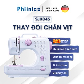 Máy May Mini Để Bàn Có Vắt Sổ, May Được Vải Thun Kèm Chân Vịt Máy Khâu Mini Gia Đình SIêu Tiện Lợi Bảo hành 12 tháng