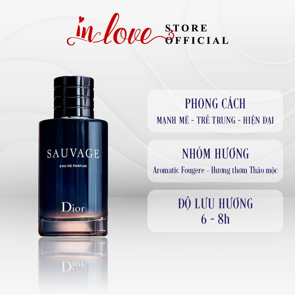 Nước hoa nam Dior Sauvage chính hãng thơm lâu chiết 10ml – Dầu thơm nam tính, sang trọng, siêu lôi cuốn