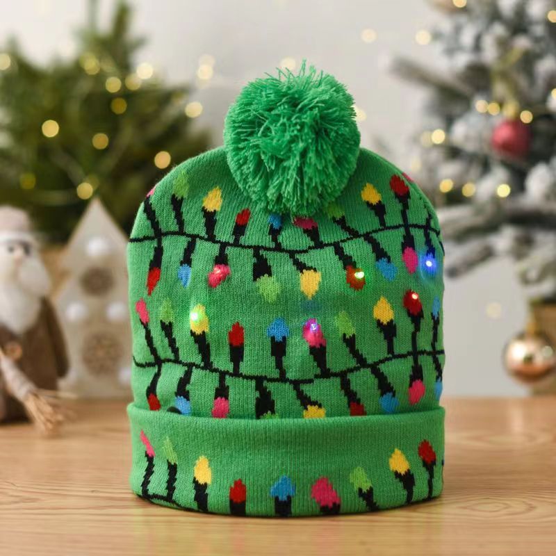Mũ len Noel Đính bóng Nón len Giáng sinh hóa trang Mũ len Christmas Cho bé trẻ em Nam nữ Unisex Giữ ấm