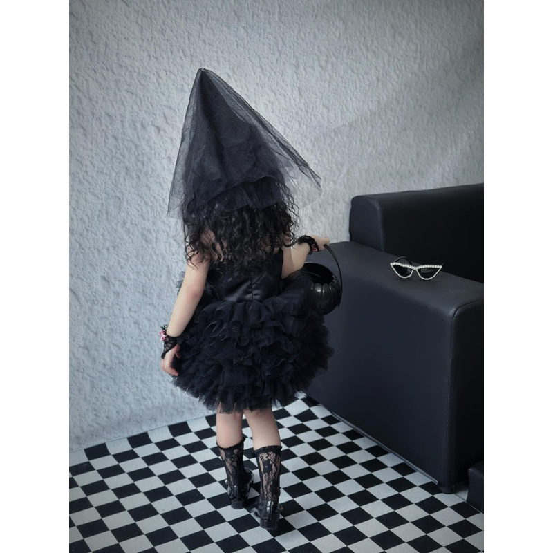 Đầm hoá trang halloween cho bé gái cực xinh, váy dự tiệc hoá trang cho lễ hội halloween của trường