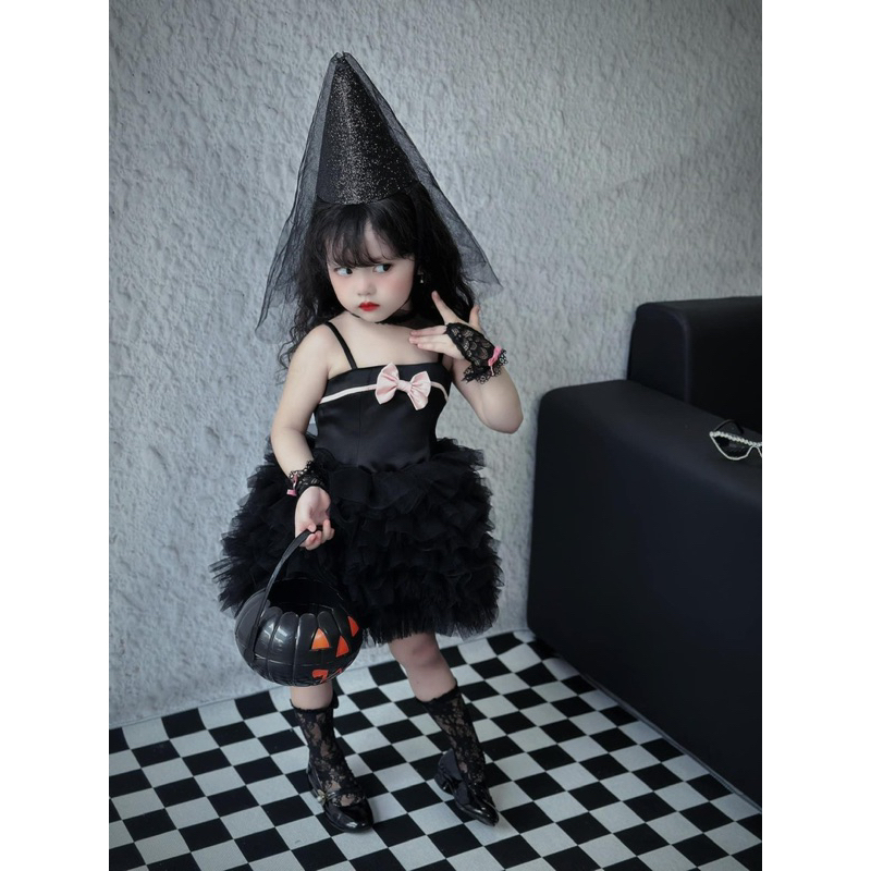 Đầm hoá trang halloween cho bé gái cực xinh, váy dự tiệc hoá trang cho lễ hội halloween của trường