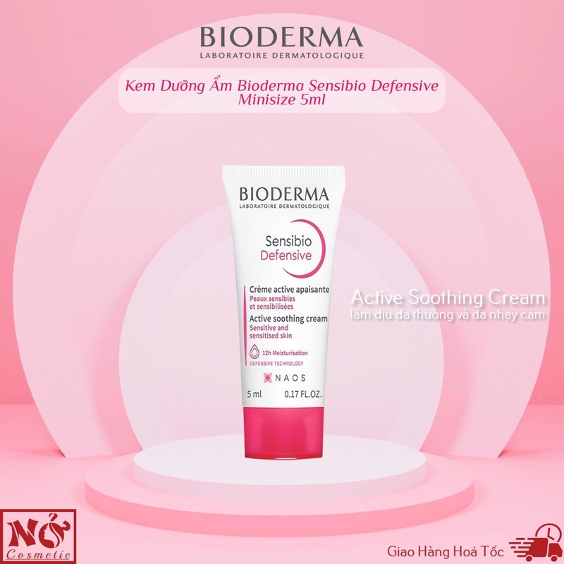 Kem Dưỡng Ẩm Làm Dịu Da Bioderma Sensibio Defensive Cream 5ml Mini